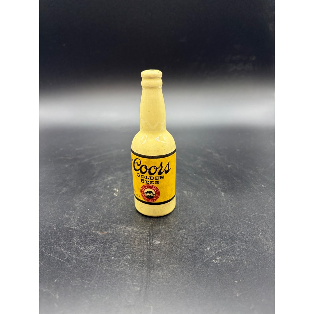 Vintage Coors Golden Beer Salt Shaker With No Cork